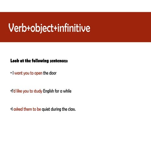 Verb+to infinitive