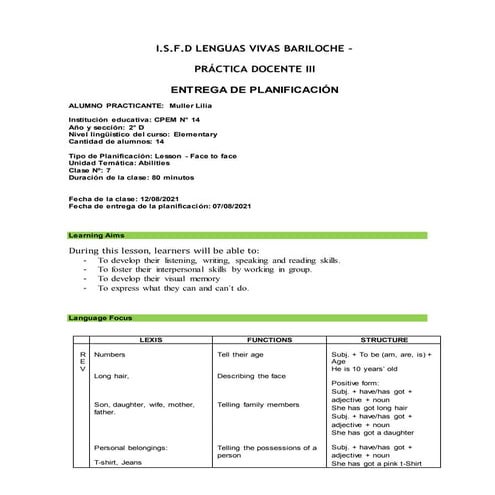 Lesson Plan 19/08/21 - Muller Lilia - PDIII - Pass