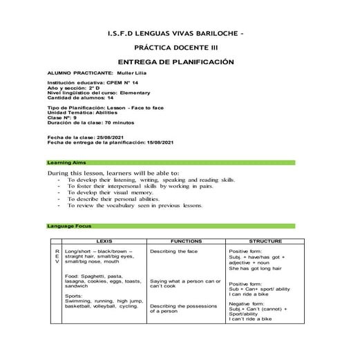 Lesson Plan 23/08/21- Muller Lilia - PDIII - Pass
