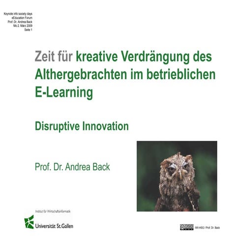 Disruptive Innovation in E-Learning