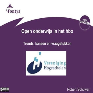 Open onderwijs in het hbo: trends, ...