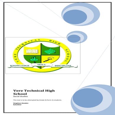 Vere tech grade 8 test 2