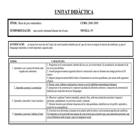 Verges.Unitat Didactica Racó Mates P5