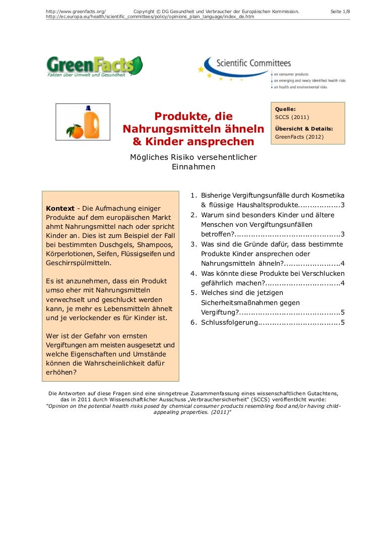 Produkte, Die Nahrungsmitteln Ähneln & Kinder Ansprechen