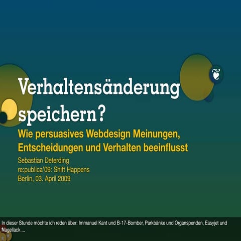 Verhaltensänderung speichern? Über persuasives Webdesign