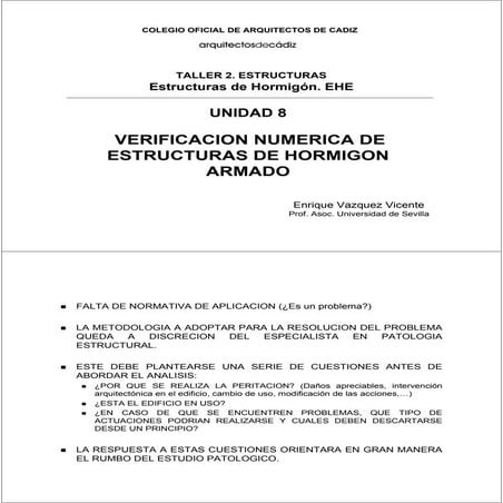 Verificacion estructuras Concreto