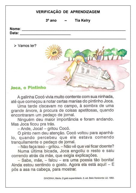 Verificação  de  aprendizagem portu...