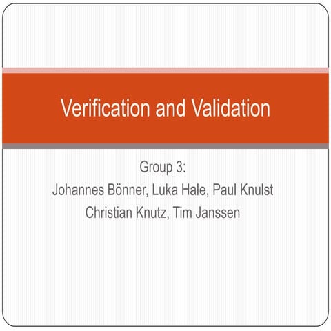 Verification And Validation