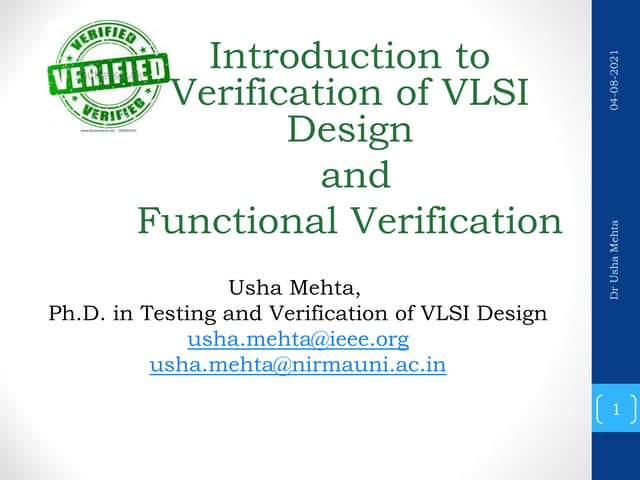 Verification flow and_planning_vlsi_design