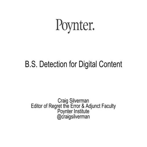 B.S. Detection for Digital Content