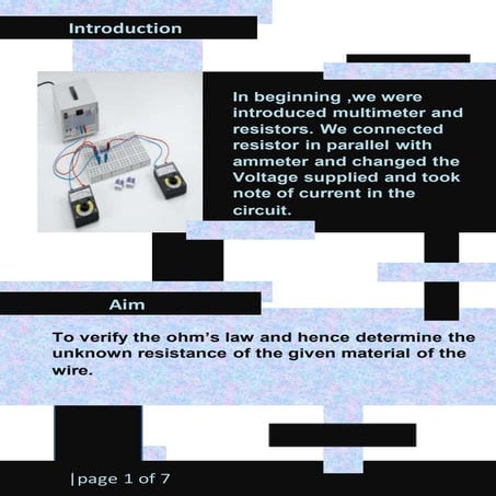 Verification of ohm's law in parallel circuit