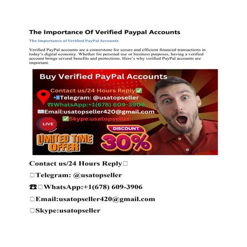 7.0 Best Place to Buy Verified PayPal Accounts New Year