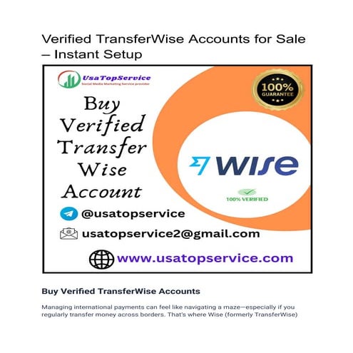 Verified TransferWise Accounts for Sale – Instant Setup.pdf