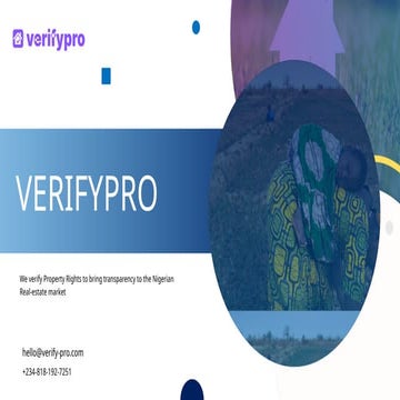 VerifyPro: A real estate management pitch deck