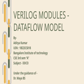 Comprehensive Guide to Verilog Modules and Dataflow Modeling in Digital ...