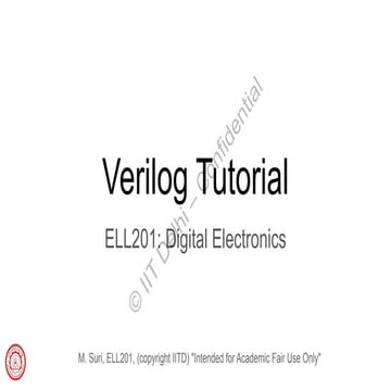 Verilog_language _Tutorial_digital_ electronics | PDF