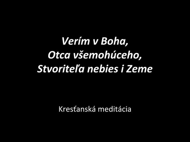 Verim v boha_otca