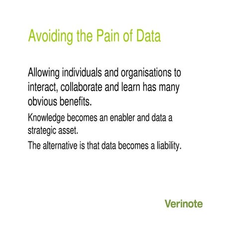 Verinote data growth
