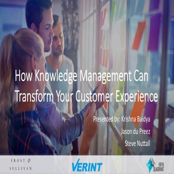 How Knowledge Management Can Transform Your Customer Experience | PDF
