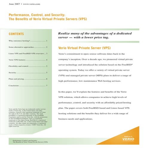 Verio Virtual Private Server (VPS)