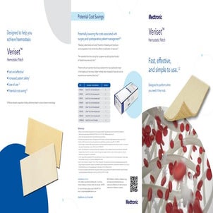 Veriset™ Hemostatic Patch: Fast, Effective Bleeding Control with Cost ...