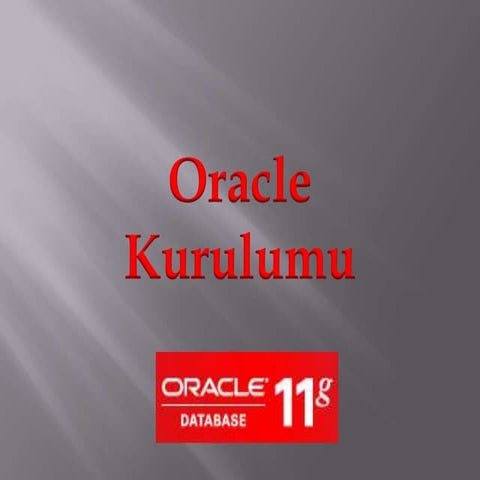 Veritabani Programlama - Oracle Kurulumu