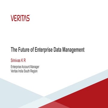 Veritas 360 data management