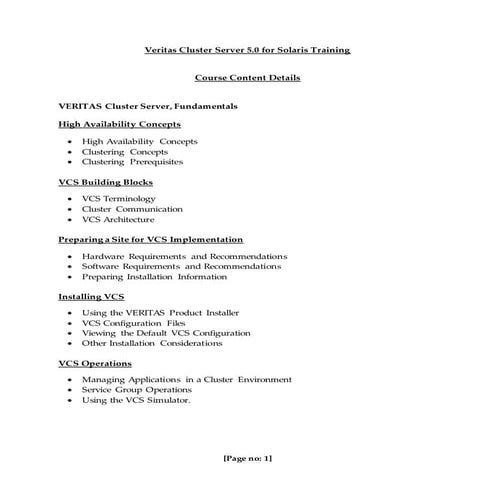 Veritas certification in chennai