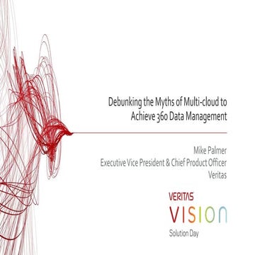 Veritas Solution Day 2017, France, keynote by Mike Palmer