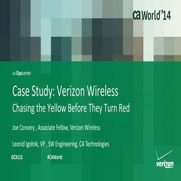 Case Study: Verizon Wireless: Chasing the Yellow Before They Turn Red