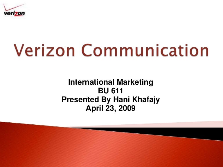 Verizon Ppt International Marketing