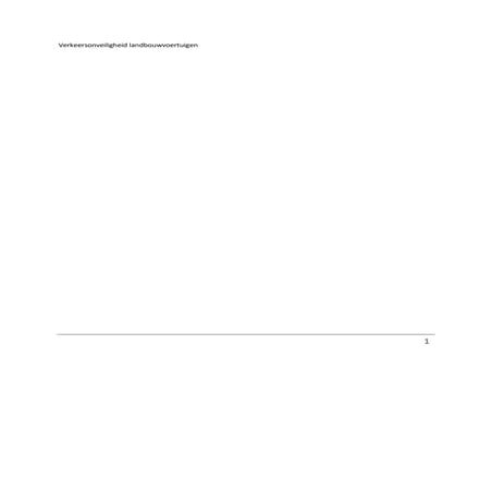 Verkeersonveiligheid landbouwvoertuigen