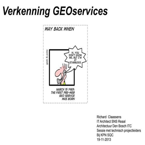Verkenning geo services 