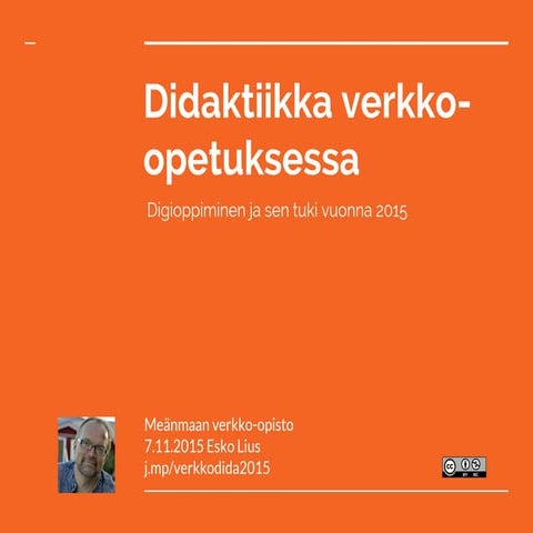 Didaktiikka verkko-opetuksessa