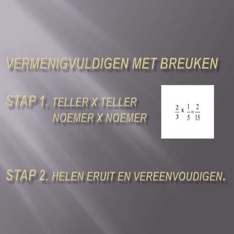 Vermenigvuldigen met breuken