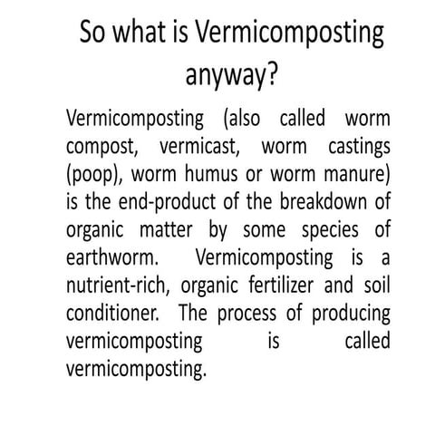 Vermicomposting presentation
