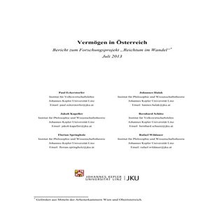 Vermoegen in oesterreich