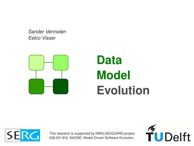 Model Driven Software Development - Data Model Evolution