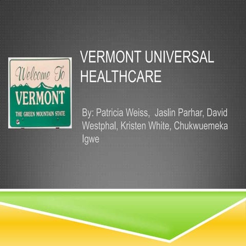 Vermont universal healthcare 