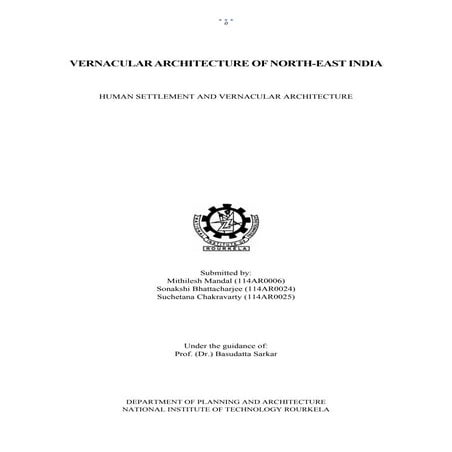 Vernacular architecture of north east india