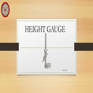 Image showcasing Vernier_Height_Gauge_, applications and limitations | PPTX