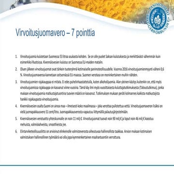 Virvoitusjuomavero 7 pointtia