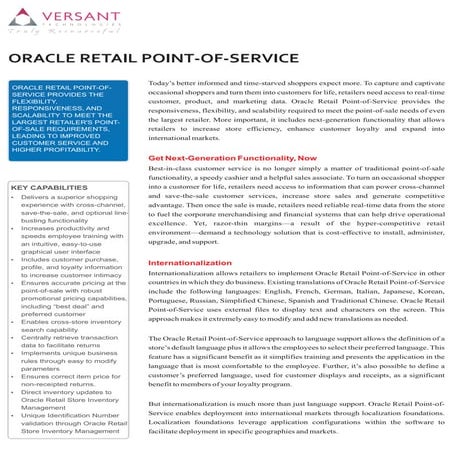 Retail Point of Sale (POS) and Oracle E-Business Suite (EBS ...