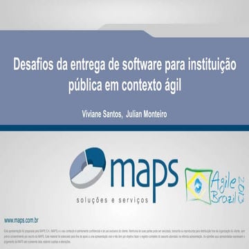 Desafios da entrega de software para instituição pública em contexto ágil