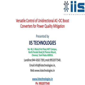 Versatile control of unidirectional ac–dc boost converters for power quality ...