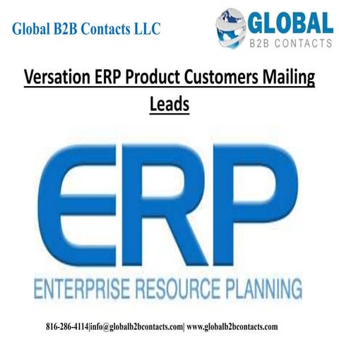 Versation ERP product customers mailing leads