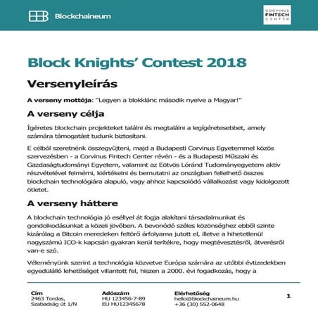 Block Knights' Contest