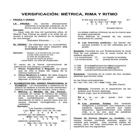 Versificación