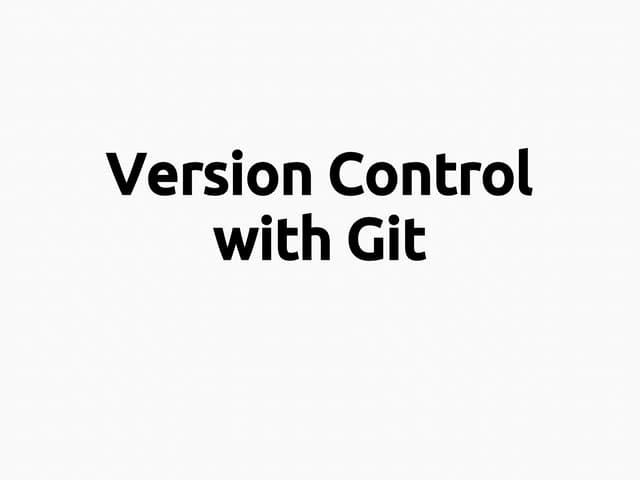 Version Control with Git for Beginners