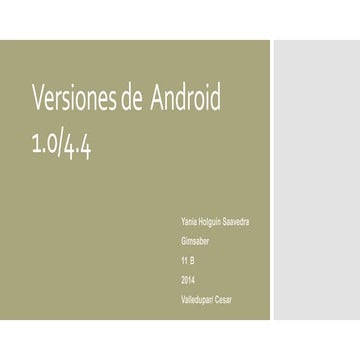 Versiones de  Android 